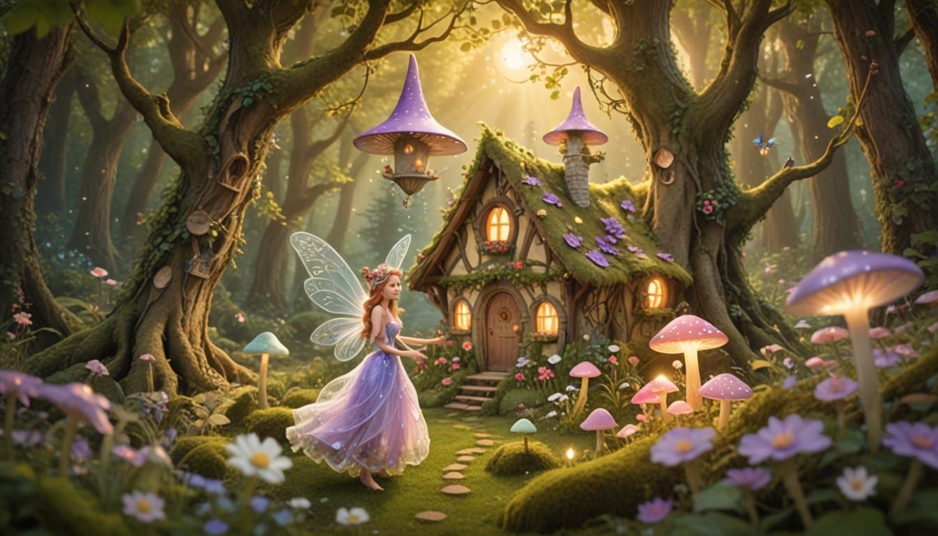 a fairy in the forest