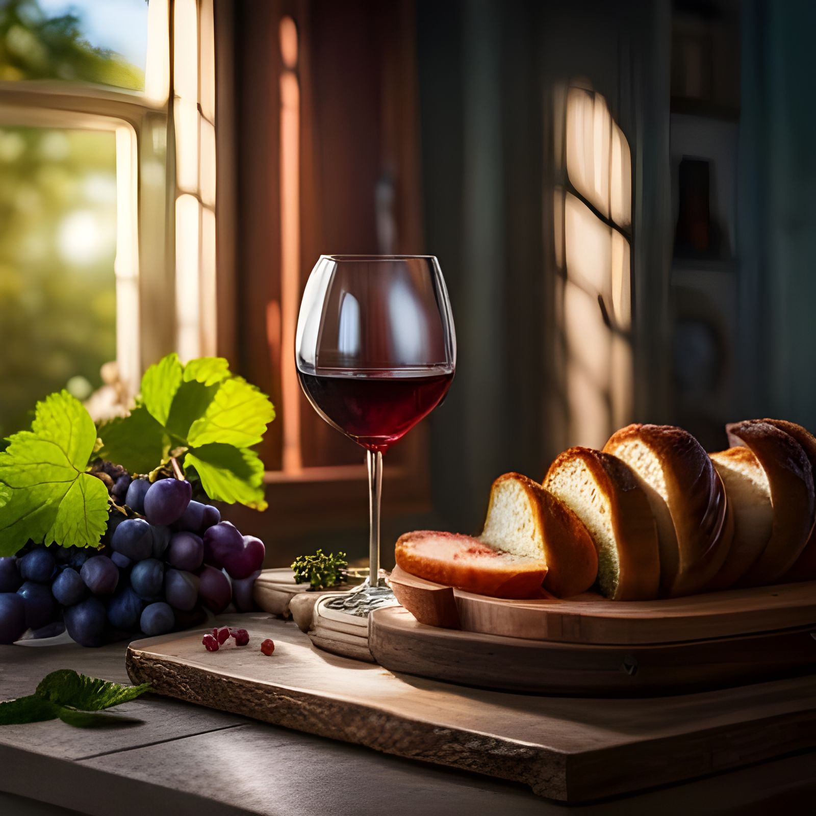 dream breakfast 🍷 🥖 🍇   by @Mother of Dragonborn