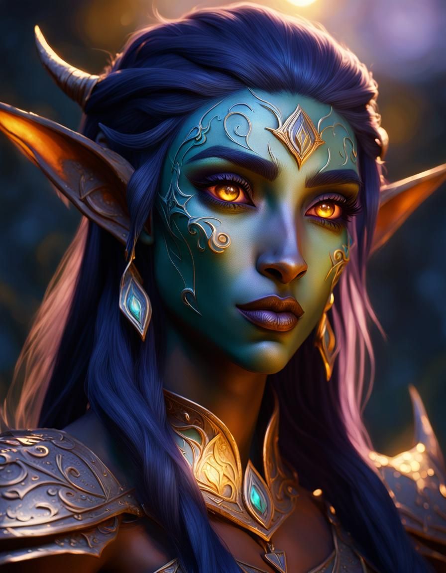 Night elf.  by @Robyn