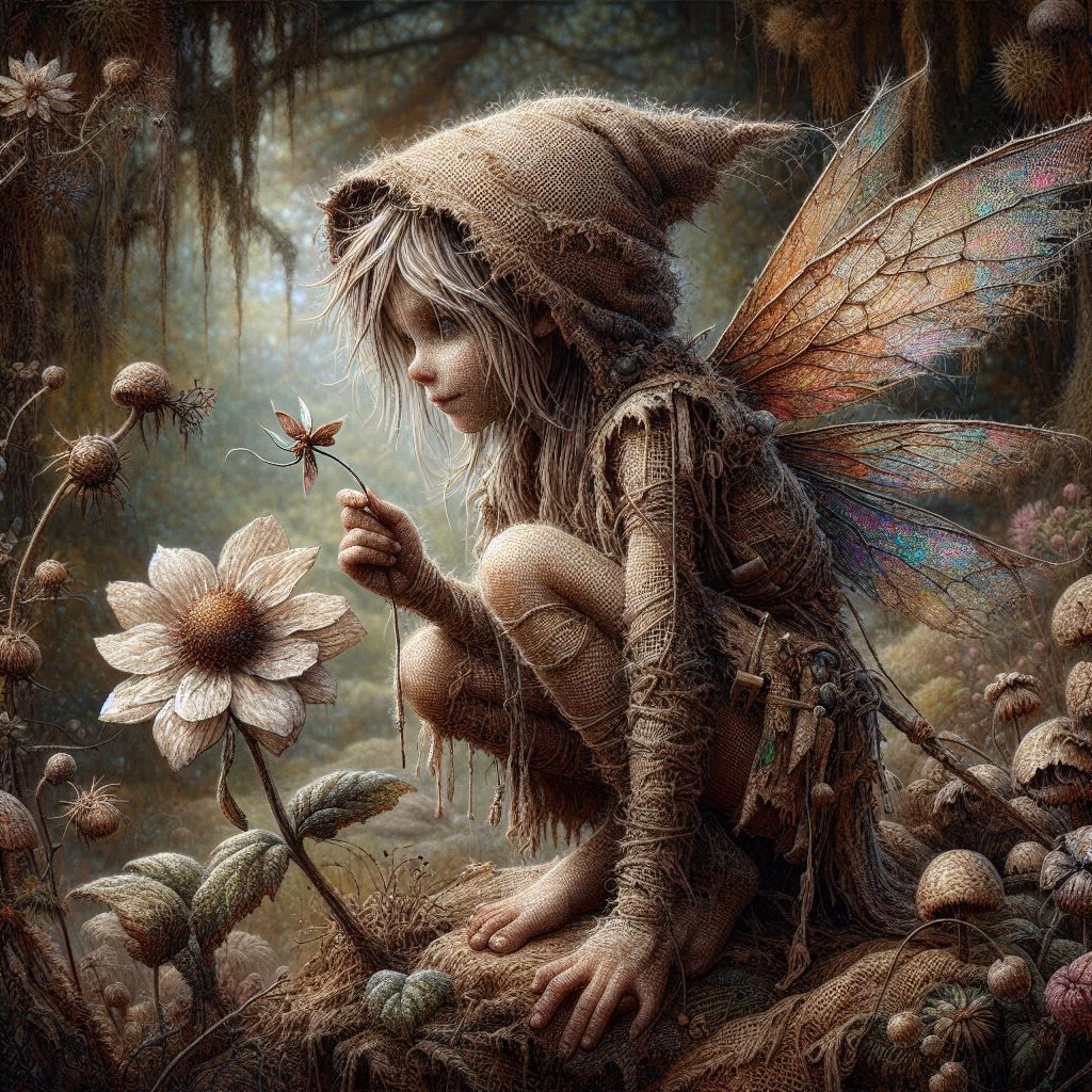 Fairy with a flower 4