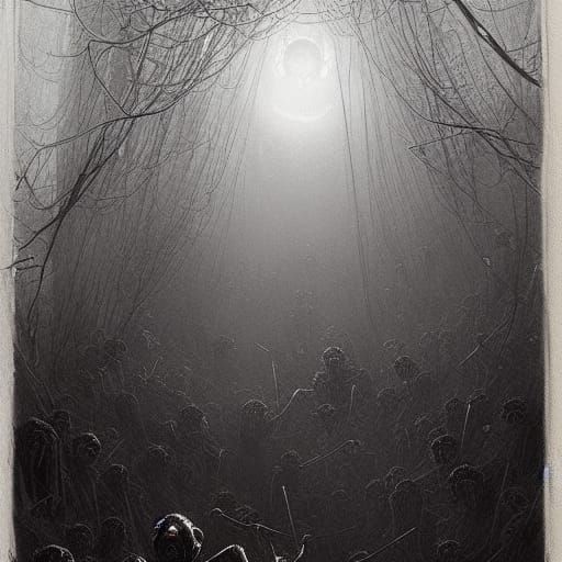 The Entrance To The Spider Queen's Domain AI Generated Artwork