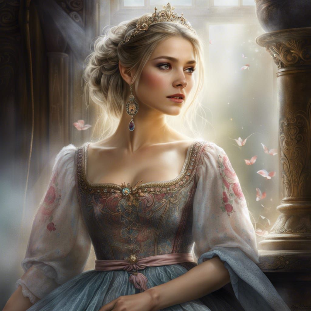 Ethereal Princess Portrait in Hyperdetailed Fantasy Style