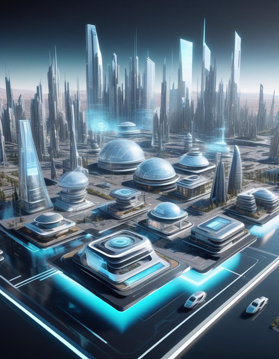 Futuristic Cityscape - AI Generated Artwork - NightCafe Creator