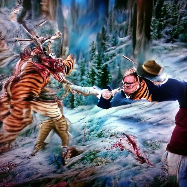 Freddy Krueger fights Matt Foley in Narnia.
