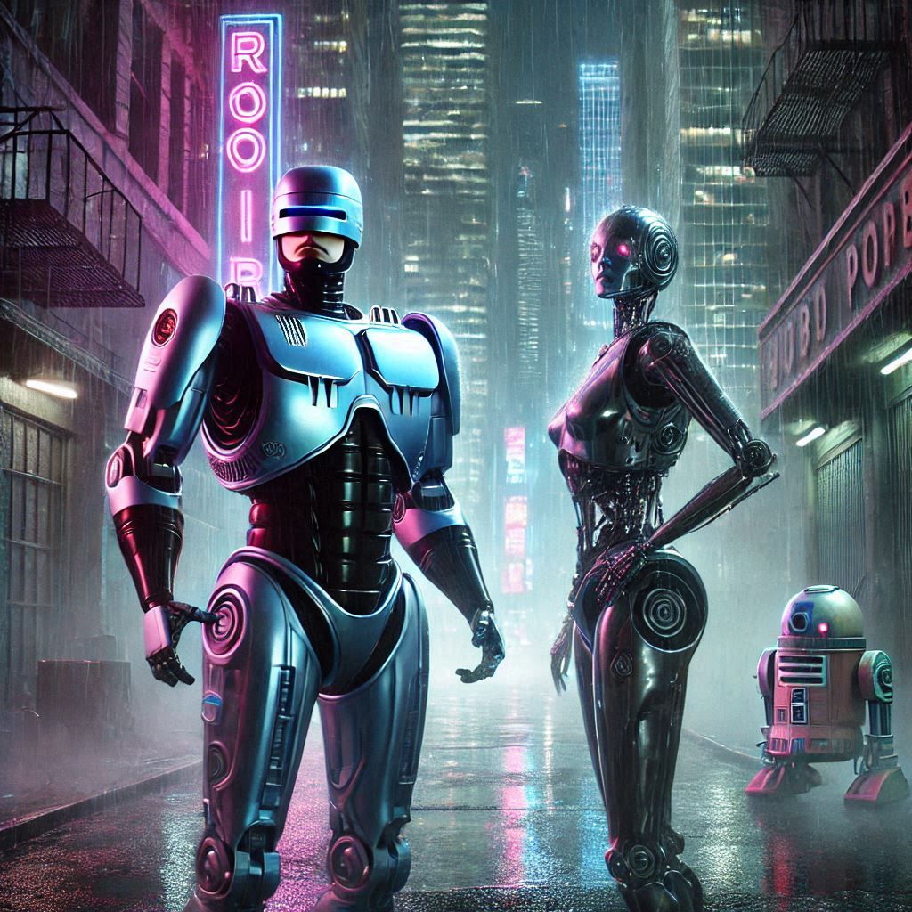 Robo-cop arresting Maria from Metropolis