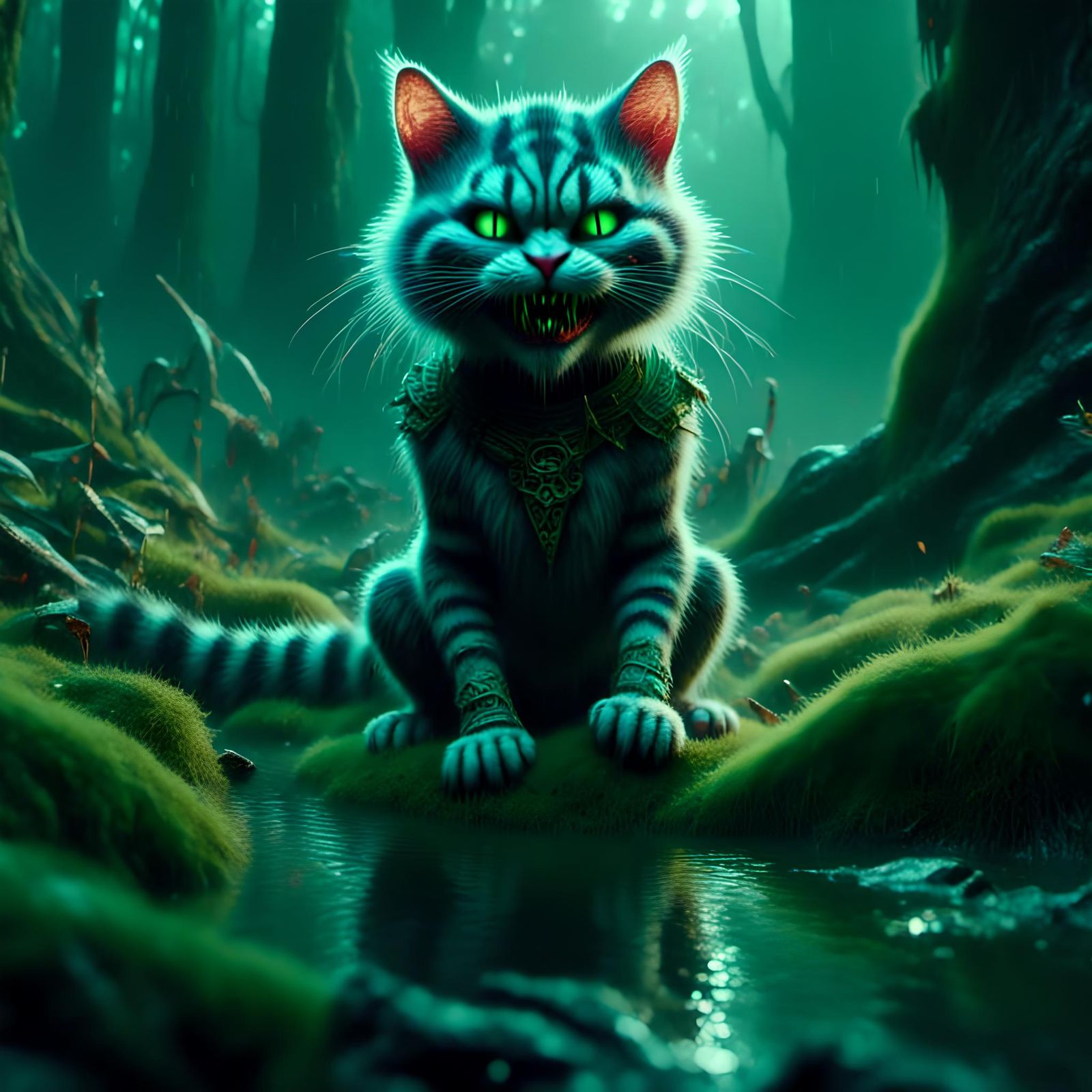 Cheshire Cat Ninja in Dark Rainforest Arena