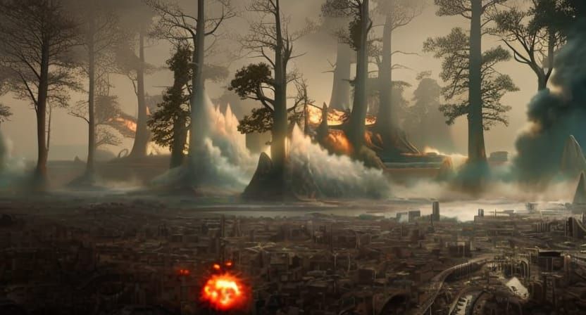 end of the world, tidal wave, apocalypse, a masterpiece, 8k ...