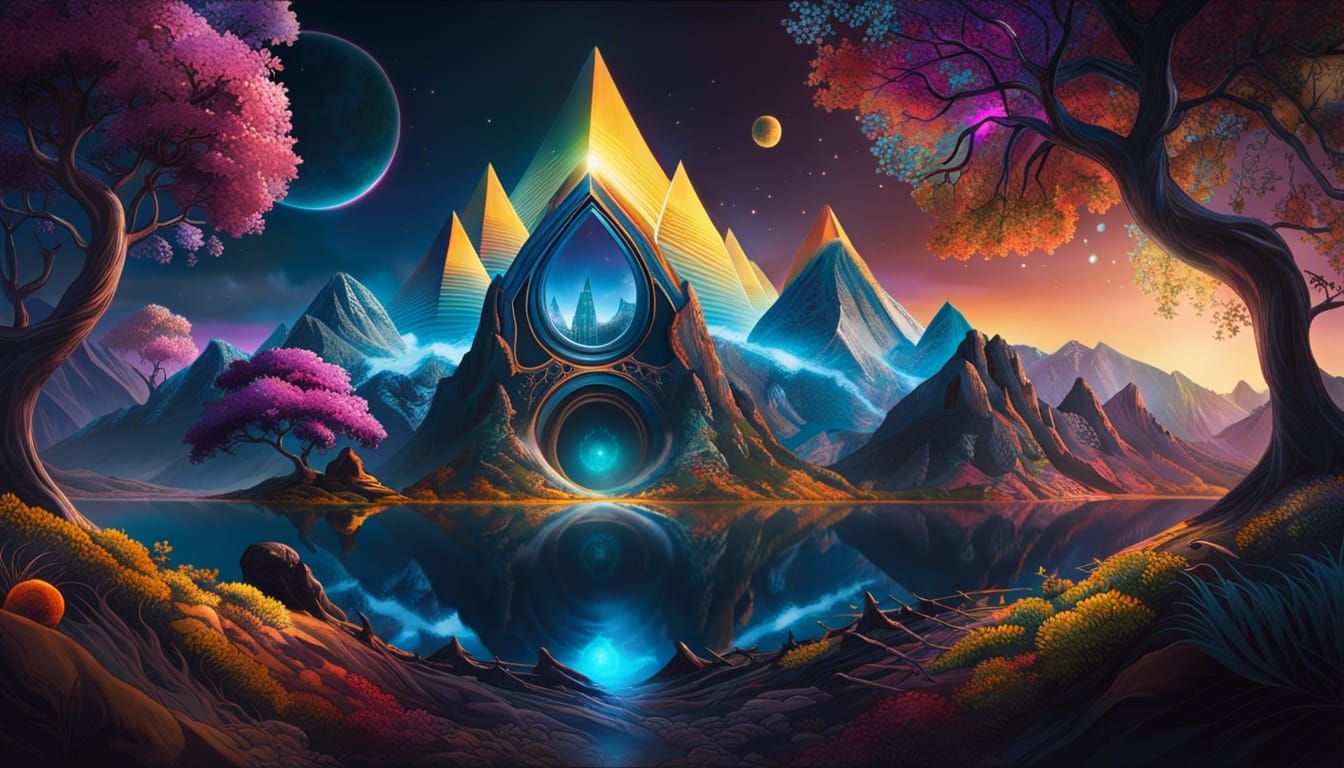 Mystical Realm With Portals - Ai Generated Artwork - Nightcafe Creator