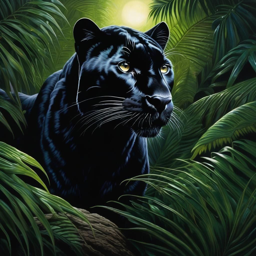 Classic black panther picture - AI Generated Artwork - NightCafe Creator