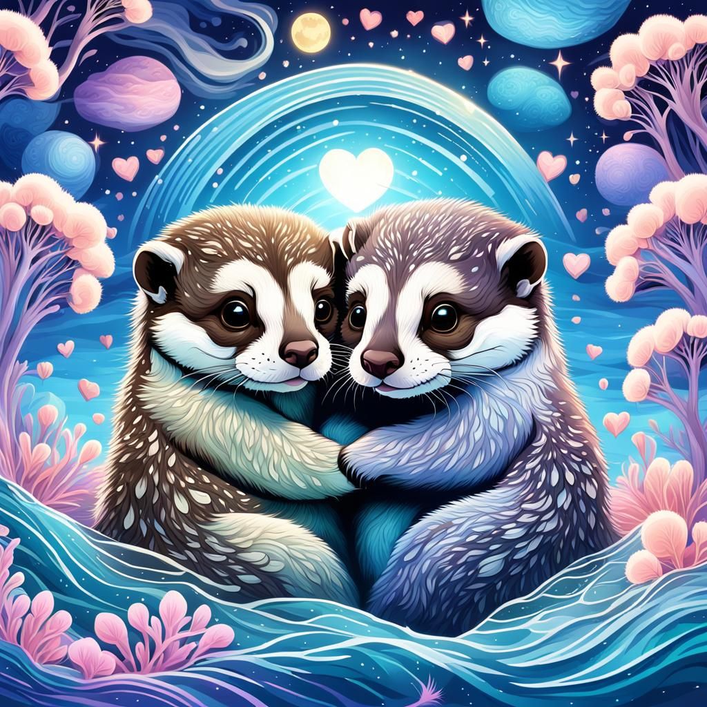 Otters love