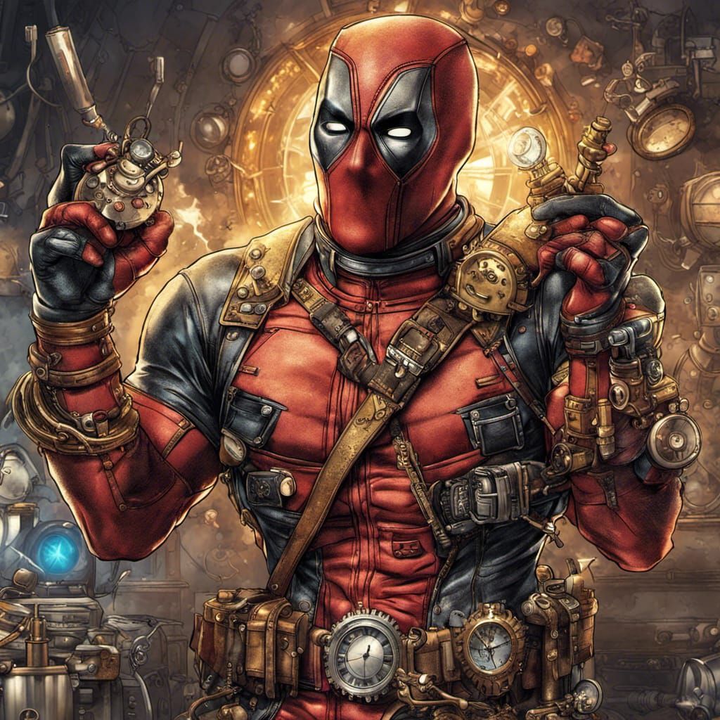 Deadpool enjoying his chimichangas - AI Generated Artwork - NightCafe  Creator