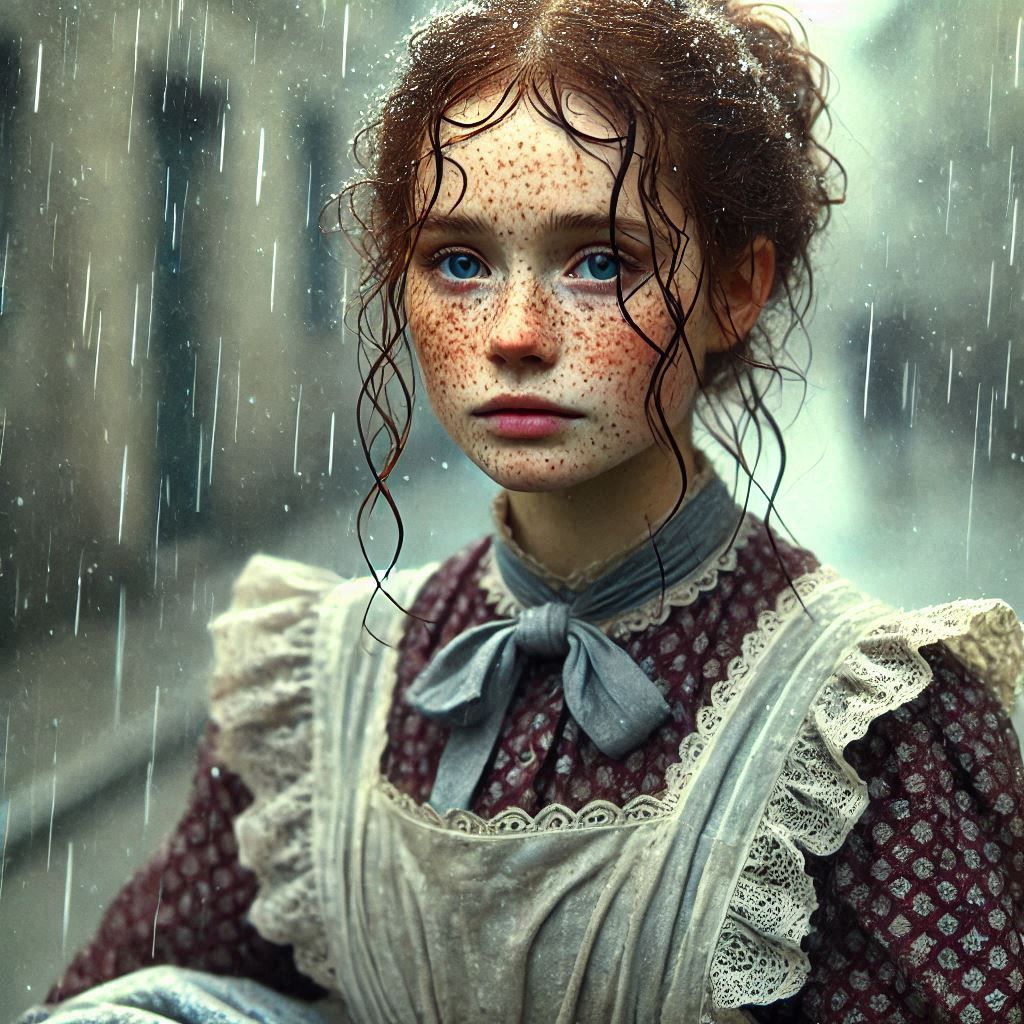 Edwardian maid in unfortunate circumstances (1)