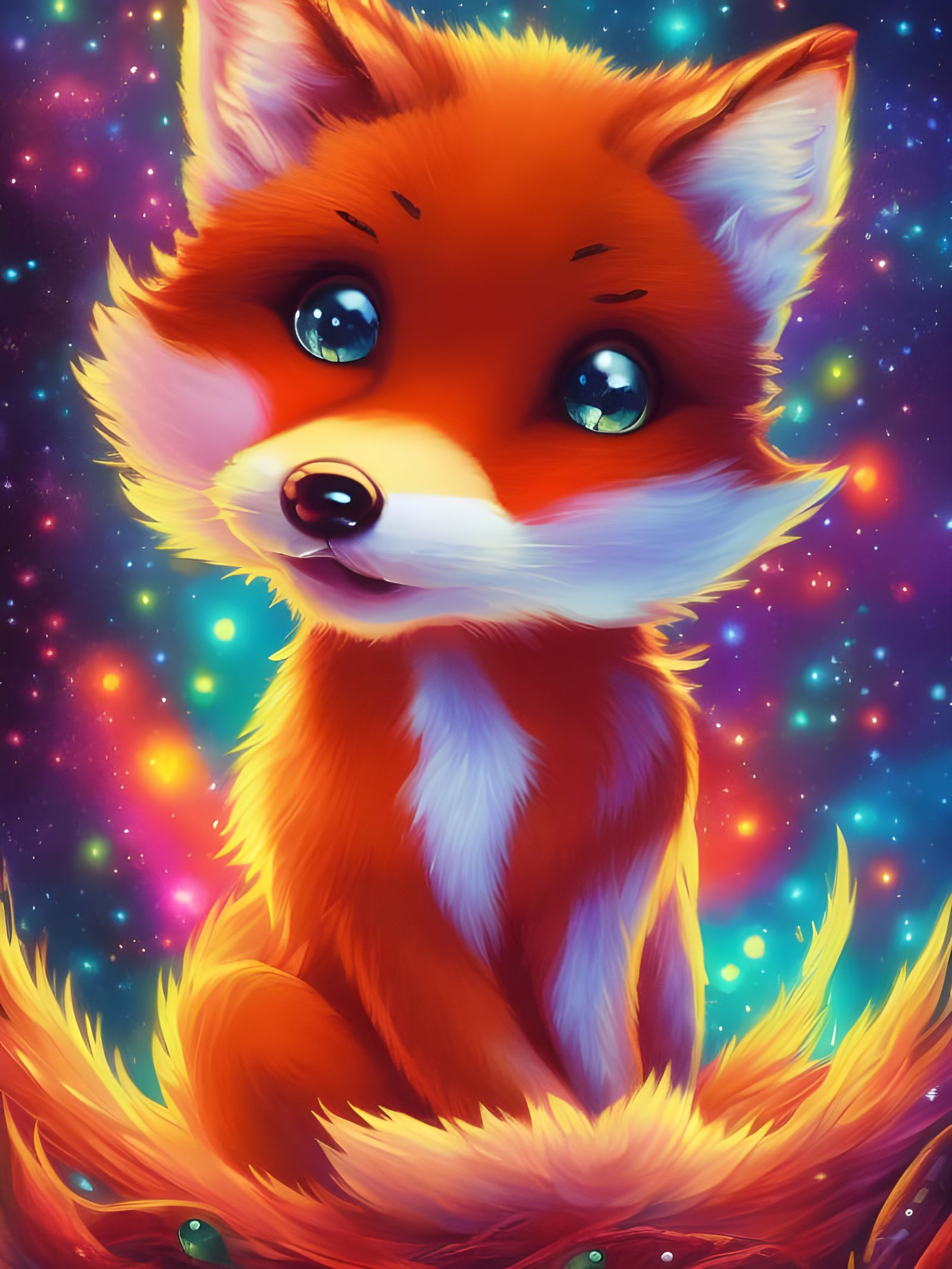 🦊🌌🦊 Adorable Space Foxy 🦊🌌🦊 - AI Generated Artwork - NightCafe Creator