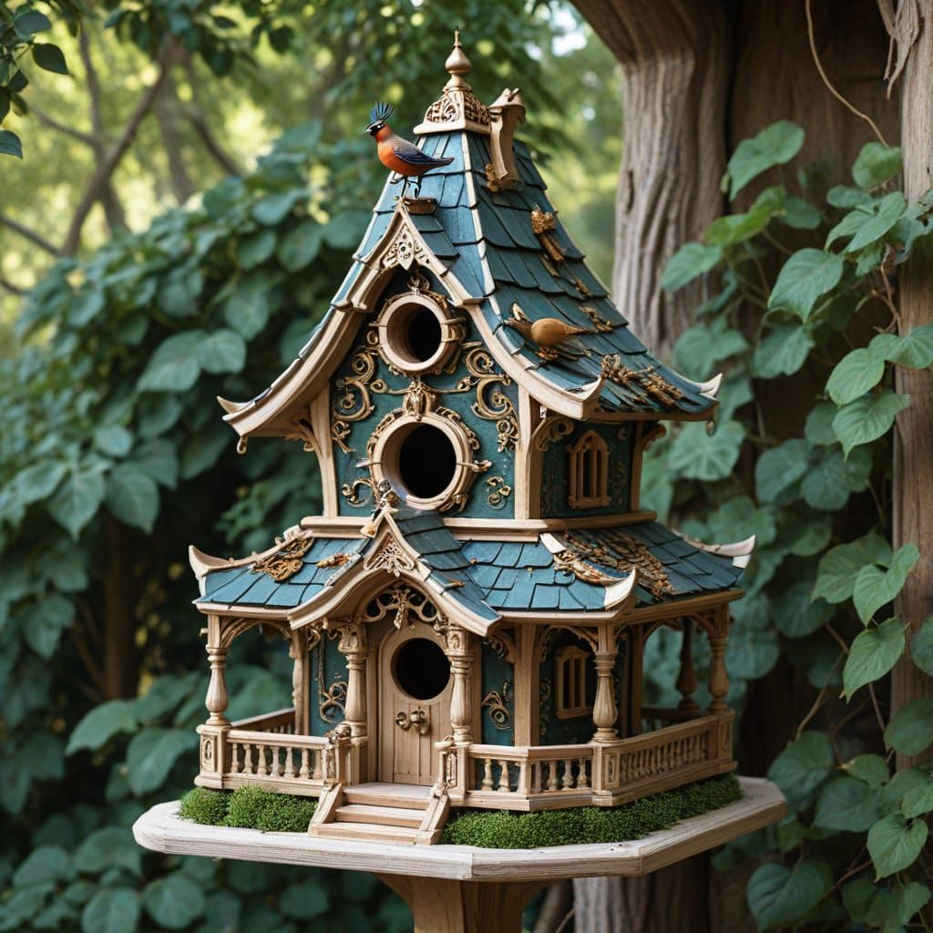 baroque birdhouse  by @DivineKittyCat