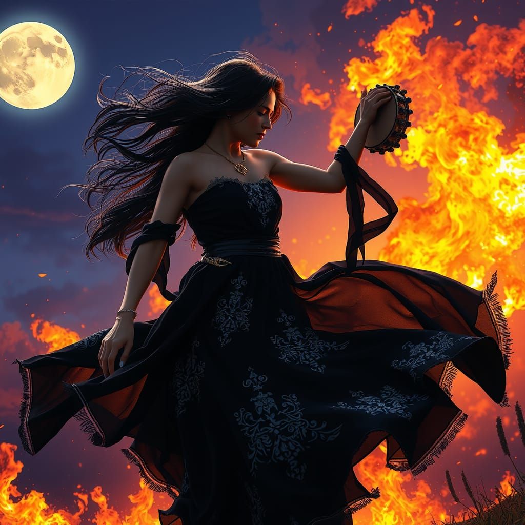 dark haired woman