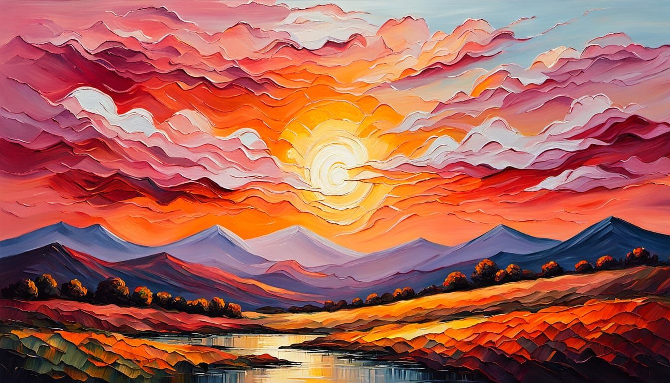 orange and pink sky  by @sweetdarkdee