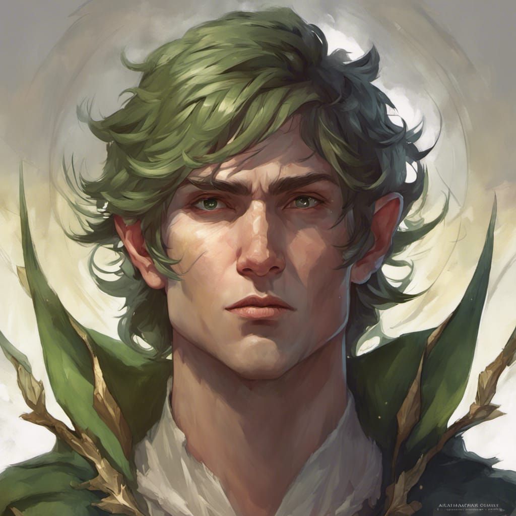 elf, short hair, male, druid - AI Generated Artwork - NightCafe Creator