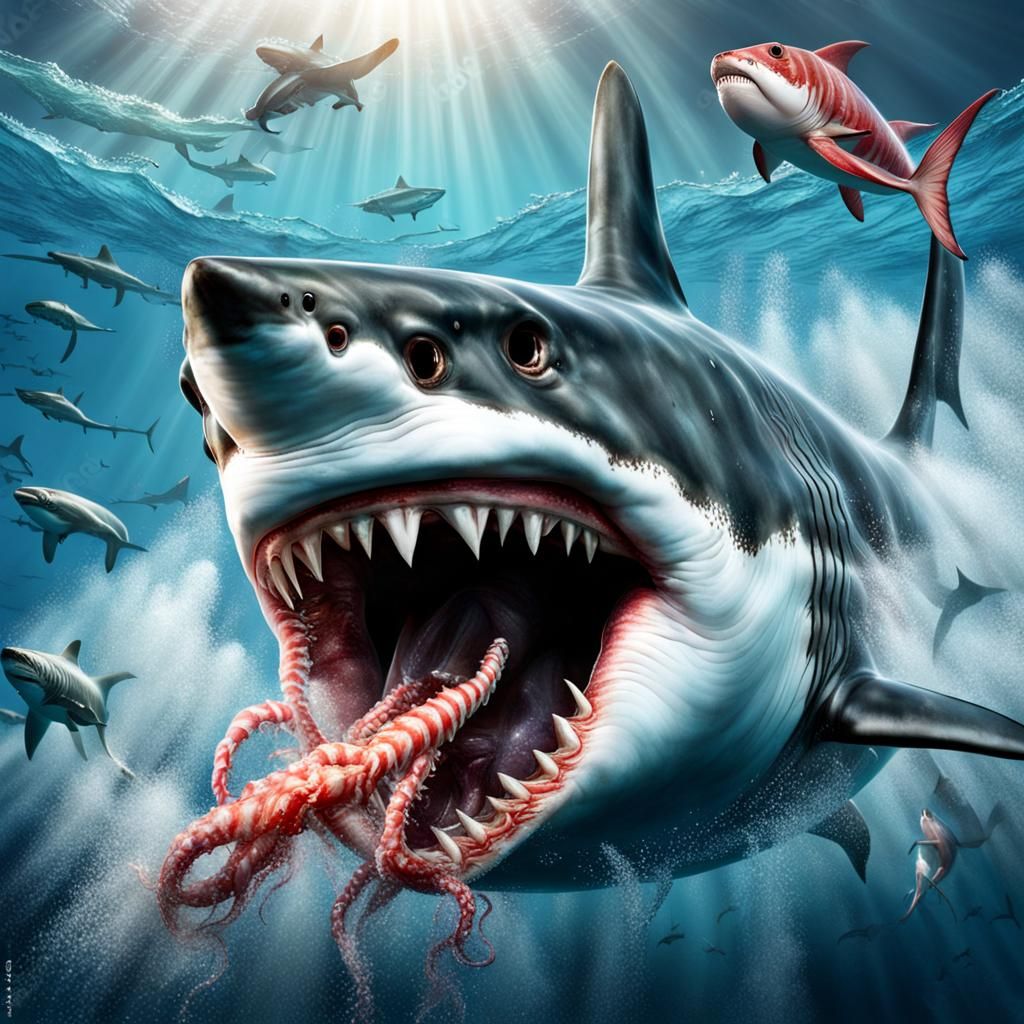 AI isn't quite sure how sharks work? 🦈🤷🤷