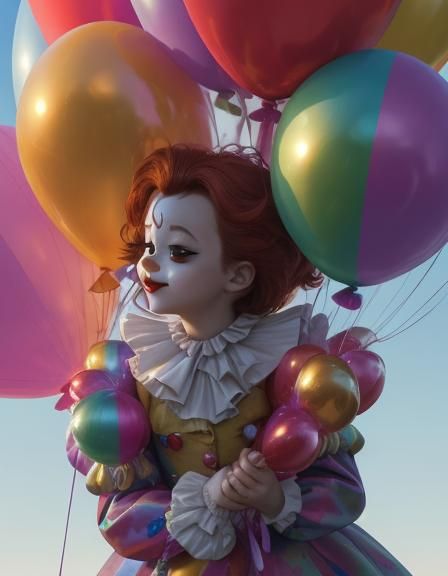 A tiny handsome clown