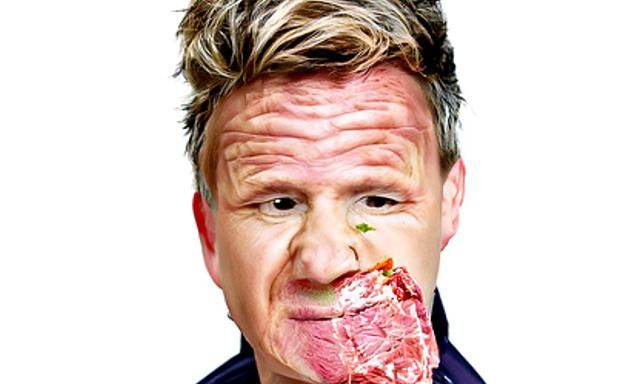 Gordon Ramsay is a raw slice of beef