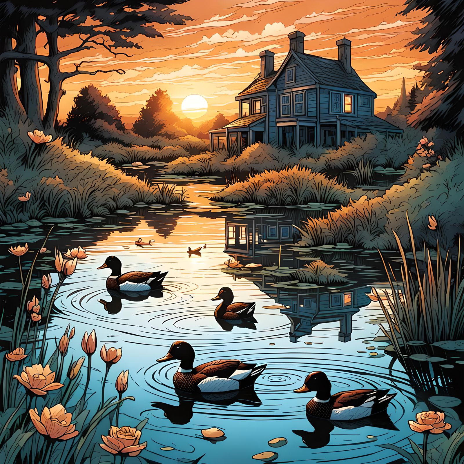 Paddling in Peace  by @Oblique Lens