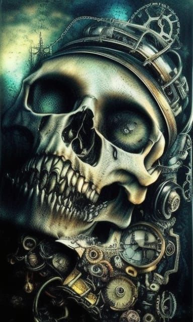 skull steampunk