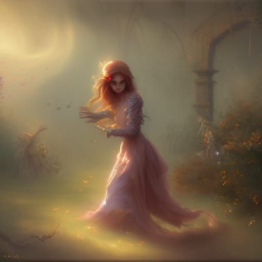 Ghost dancing in the garden