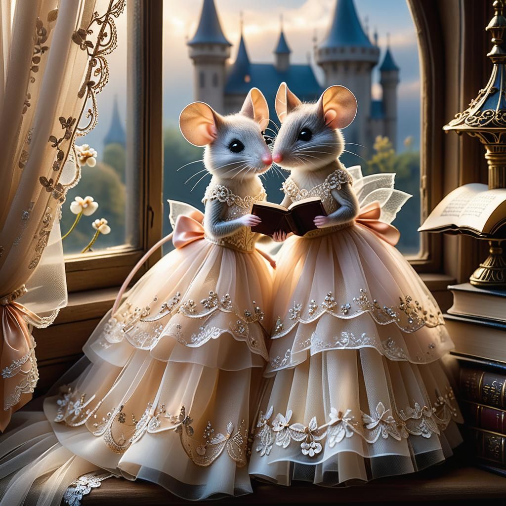 Mouse Maidens in Tulle  by @Sometimes Witchy