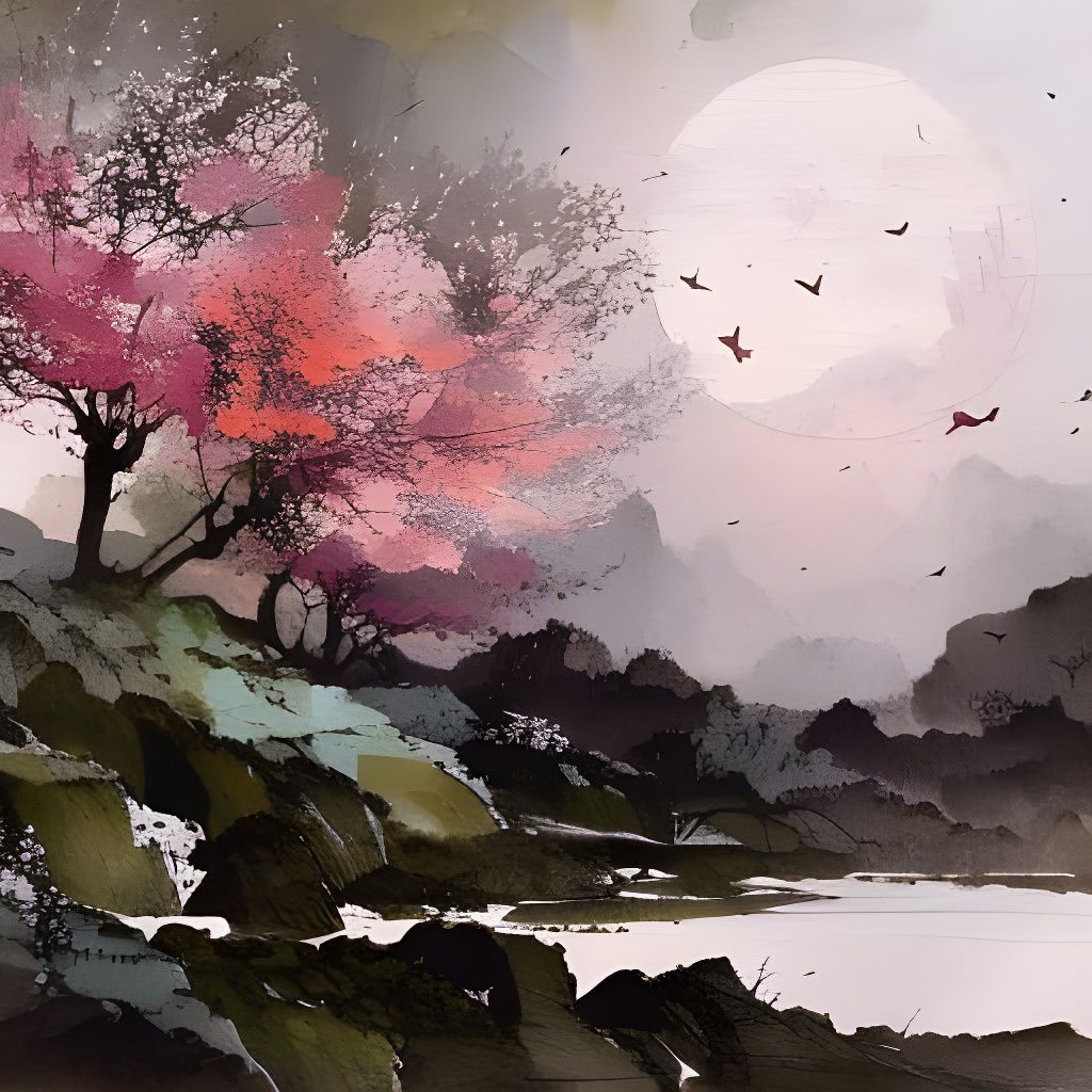 Sakura Plum Tree  by @Prettysleepy Art