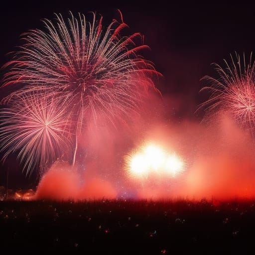 explosion of fireworks  by @Djohn Coper