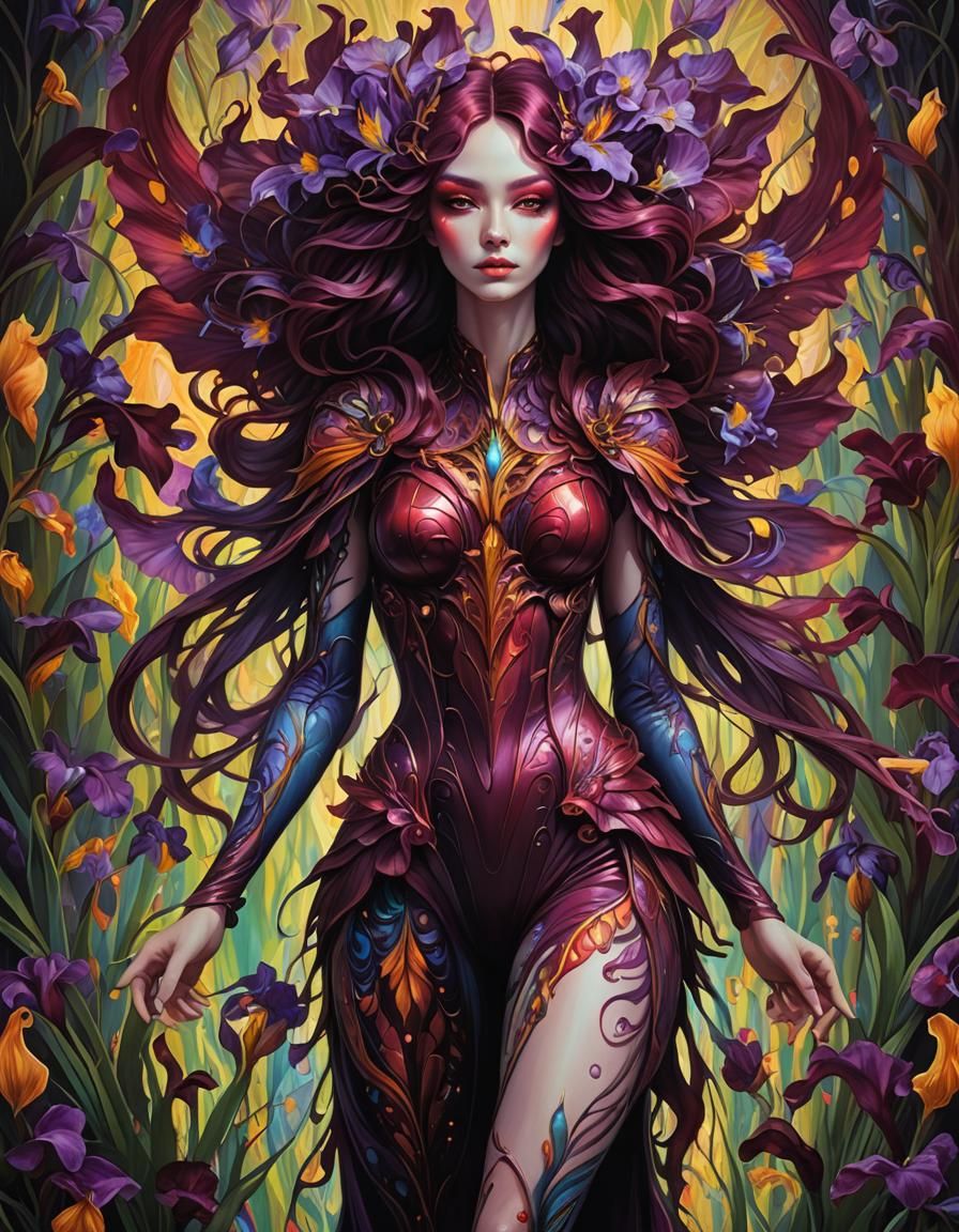 Surreal iris fairy