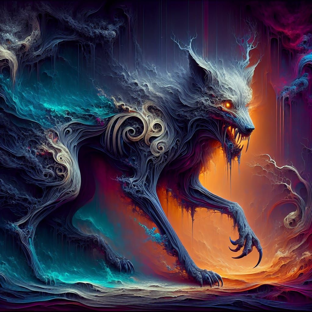 Zombie Wolf - AI Generated Artwork - NightCafe Creator