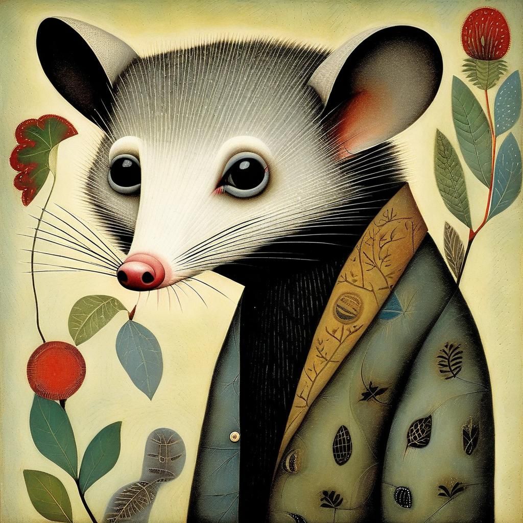A well-dressed possum.