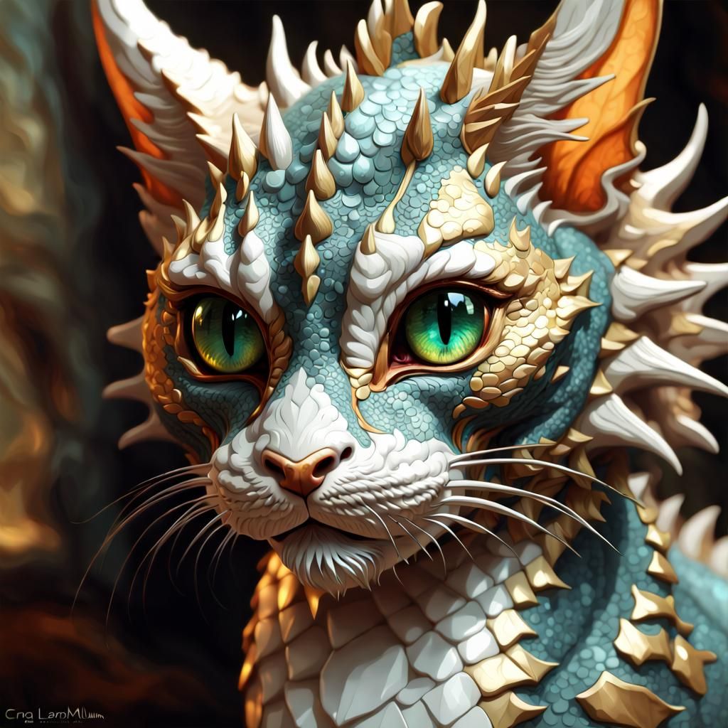 Dragon Cat - AI Generated Artwork - NightCafe Creator