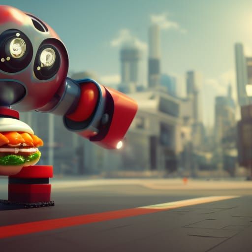 Hotdog robot AI Generated Artwork NightCafe Creator