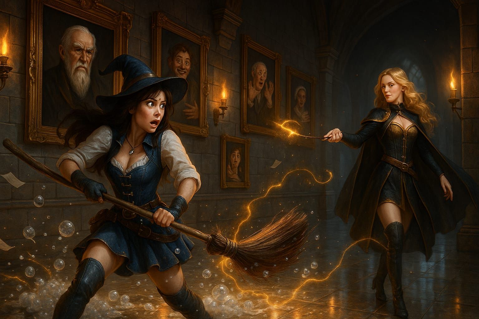 Magic Mishap: A rival appears.