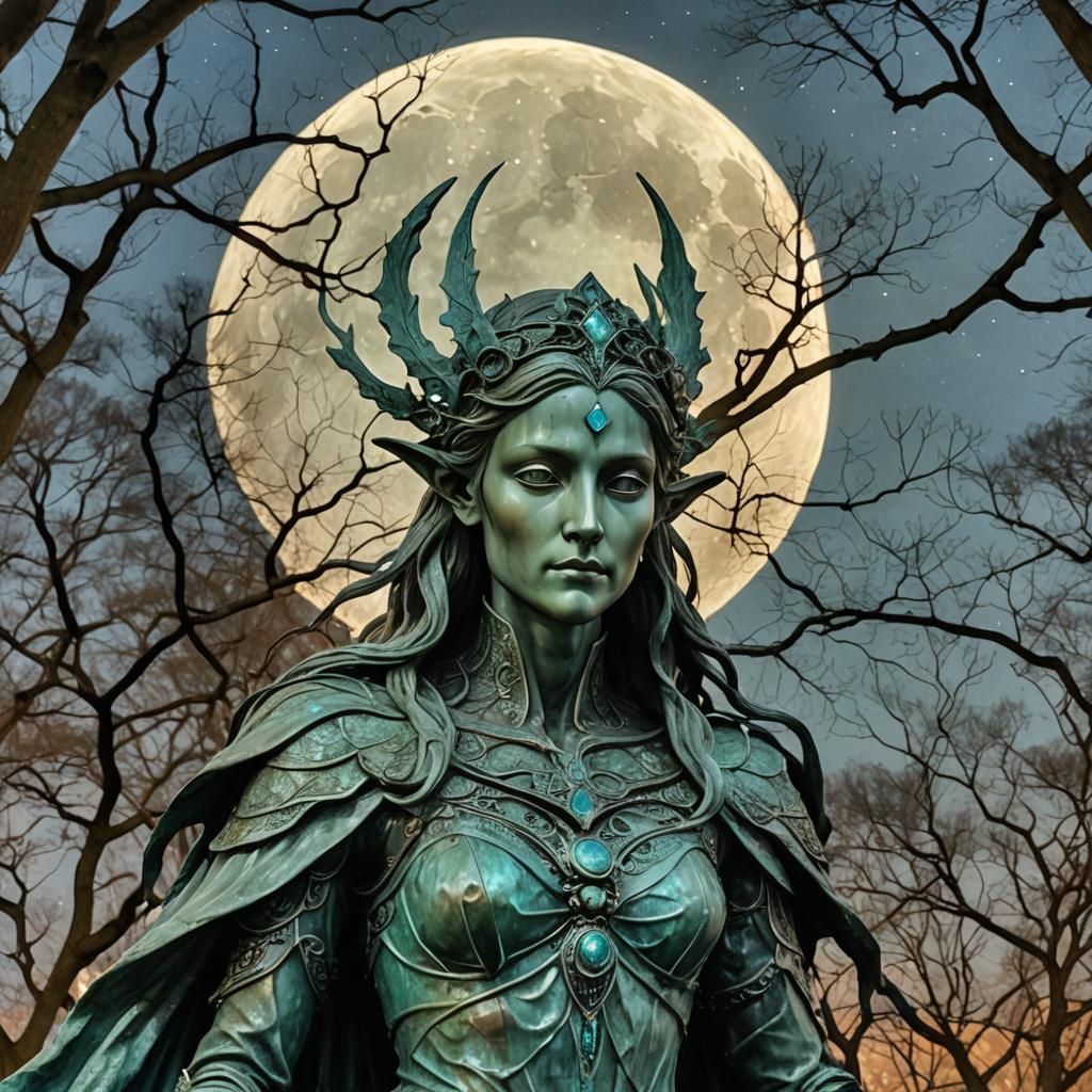 Central Park Statue Commemorating Elven Queen Elenor's Visit...