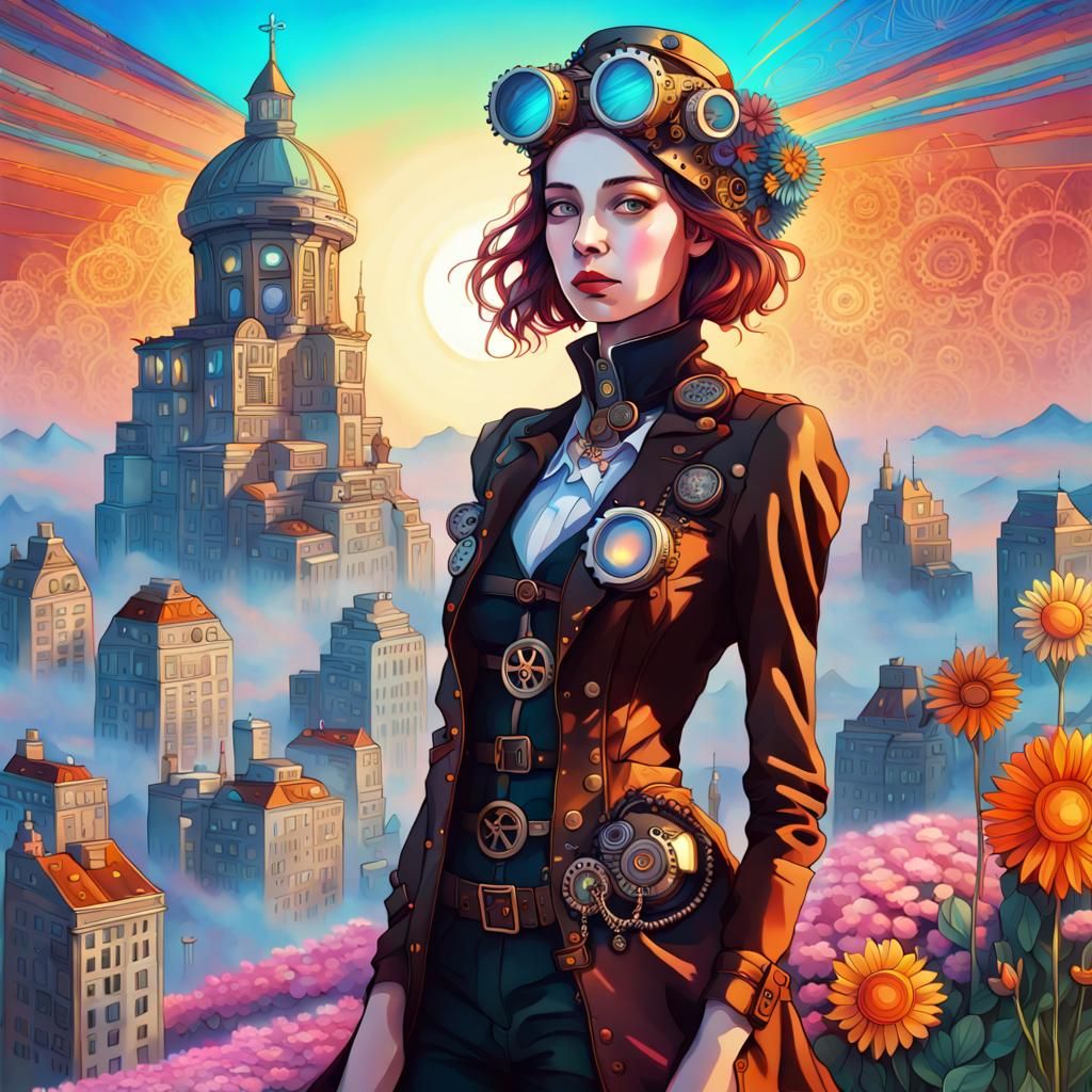 steampunk girl - AI Generated Artwork - NightCafe Creator