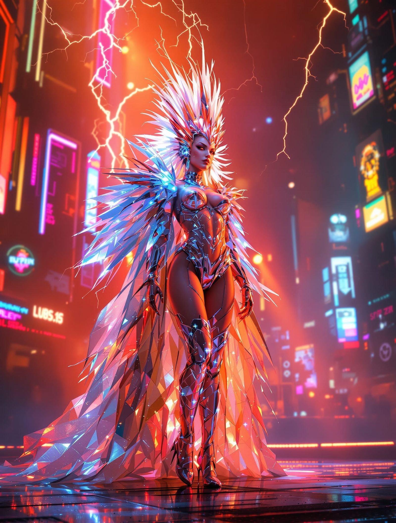 A futuristic showgirl  by @Narolinus