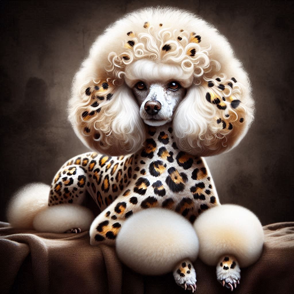 Poodle as a Leopard