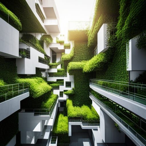 A futuristic rainforest habitat Indoors - AI Generated Artwork ...