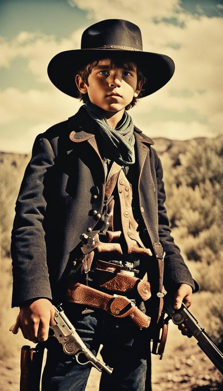 boy, Billy the Kid, bandit, boy, kid, guns, rustler, bad boy...