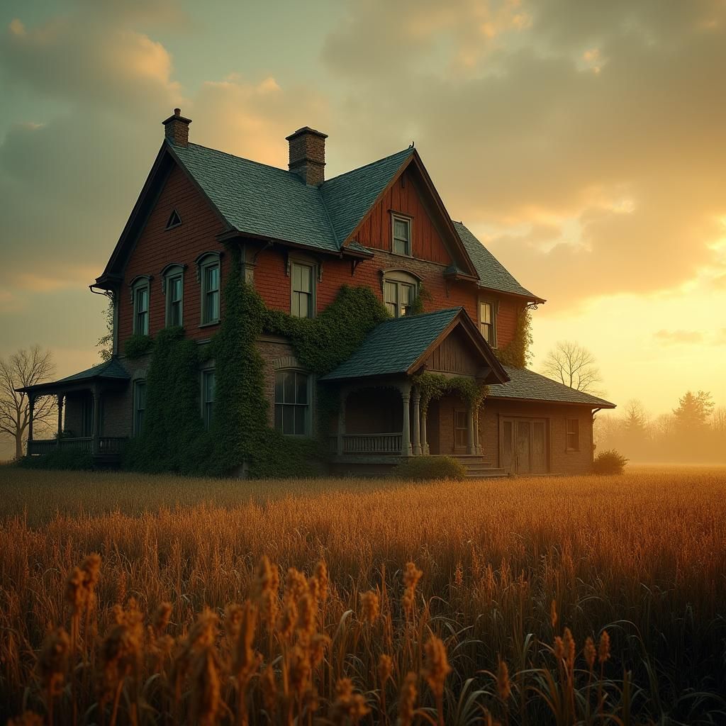 harvest time at the haunted farmhouse