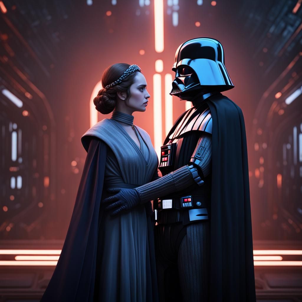 Darth Vader + Padme 1.0 #starwars - AI Generated Artwork - NightCafe ...