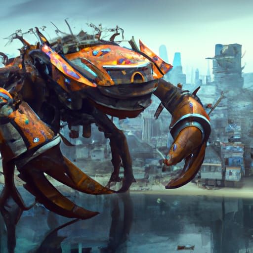 Futuristic Giant Robot - AI Generated Artwork - NightCafe Creator