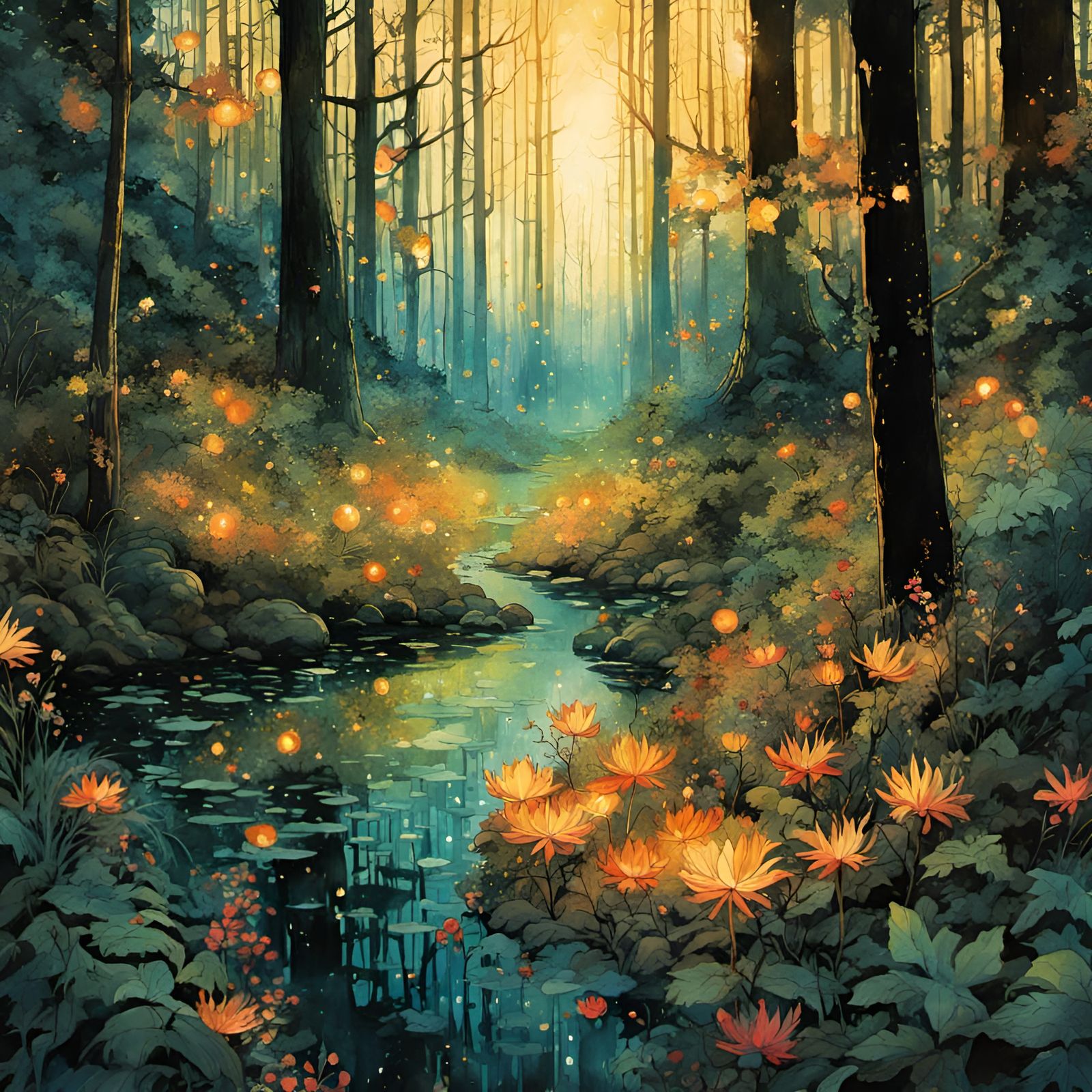 Peaceful forest
