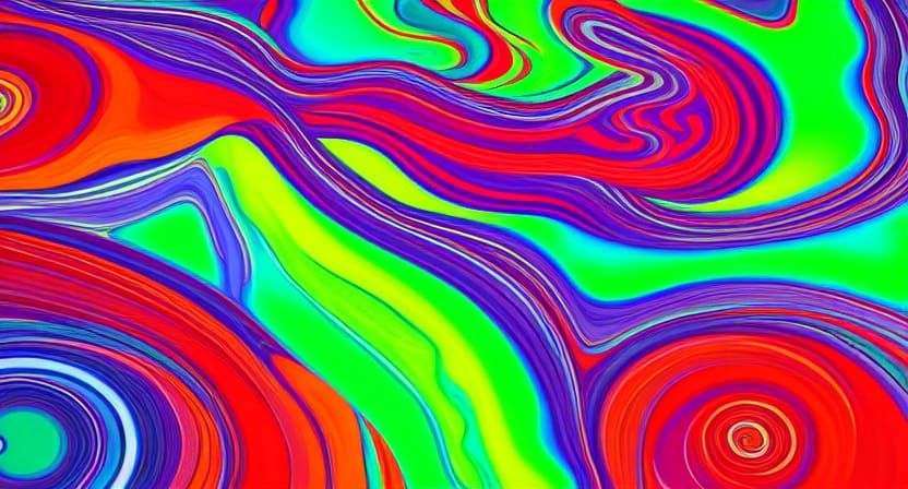 swirly vibrant color lines landscape