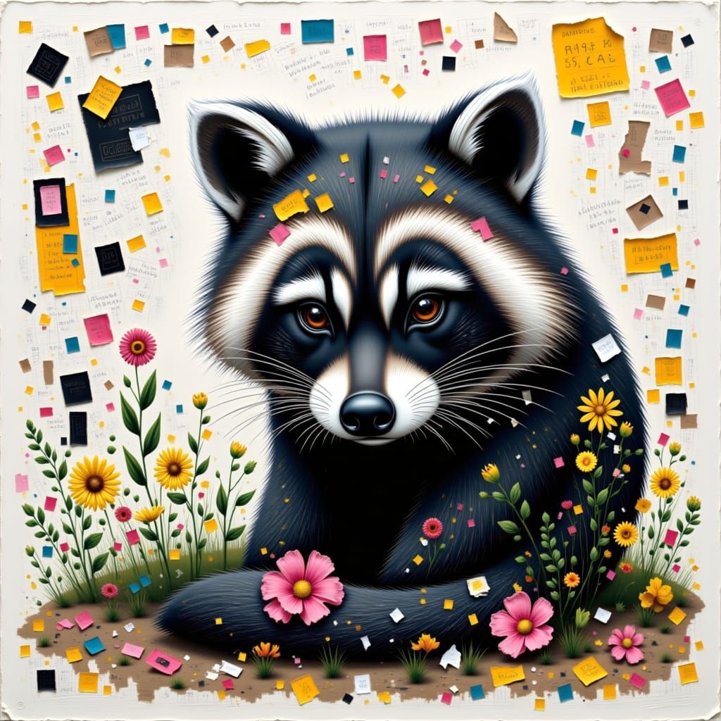 Raccoon <lora:Memento Ephemera:1.0>