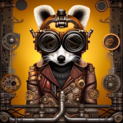 Goggled Panda  by @Catherine Chittenden