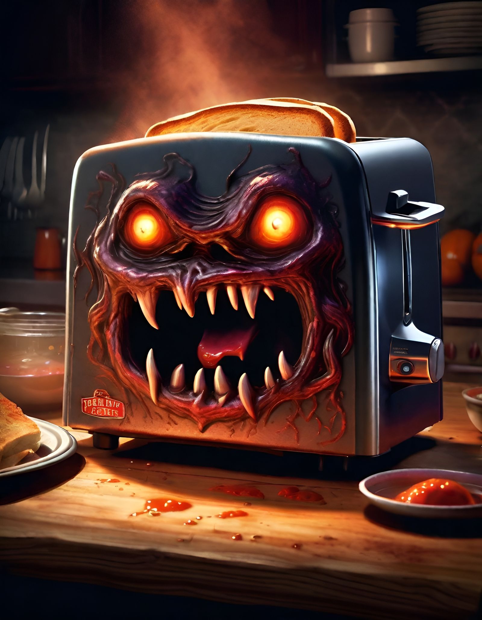 "Stick a fork in me! I dare you!"   by @Artificial Artist